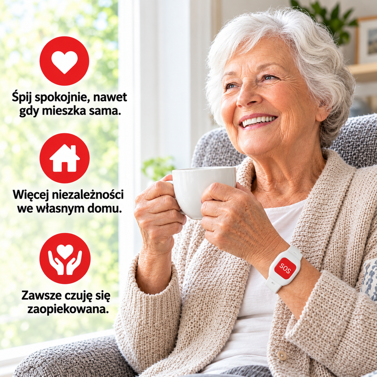 Alertia™ - Bezprzewodowa opaska bezpieczeństwa SOS